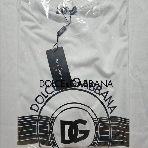 Dolce & Gabbana Black and White Logo Tee - Picture 8 of 8